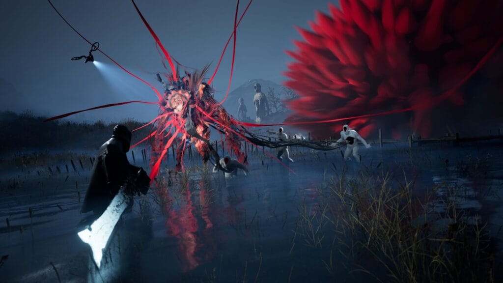 Hell is Us: Demo regresa a consolas y PC - Todo sobre el lanzamiento en Colombia 2025 3 Hell is Us combate contra criaturas rojas demo gameplay Colombia