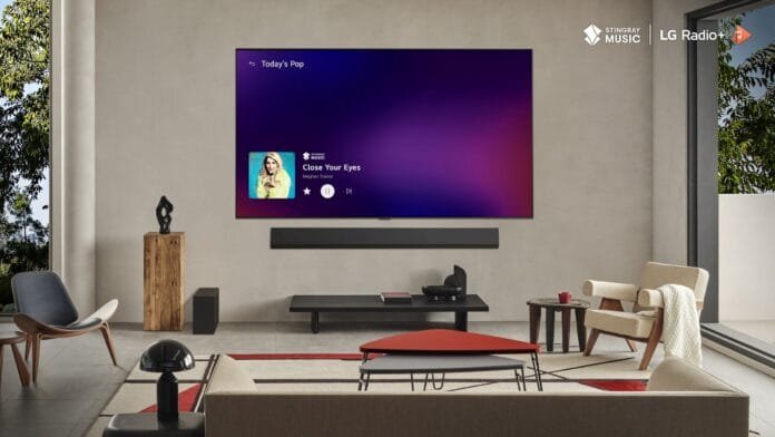 LG Radio+ integra Stingray Music con más de 200 canales musicales gratis en Smart TV webOS