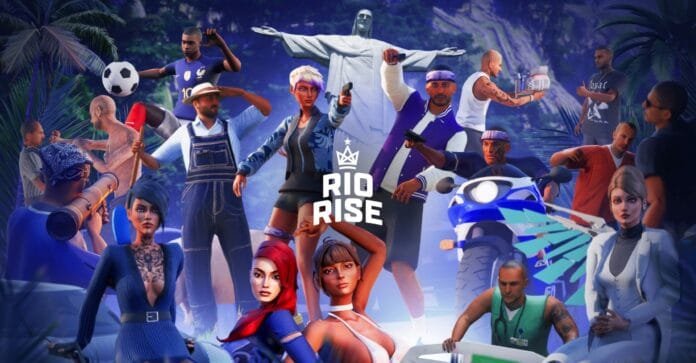 RioRise personajes brasileños mundo abierto Cristo Redentor policía criminal futbolista granjero diversidad profesiones RPG móvil