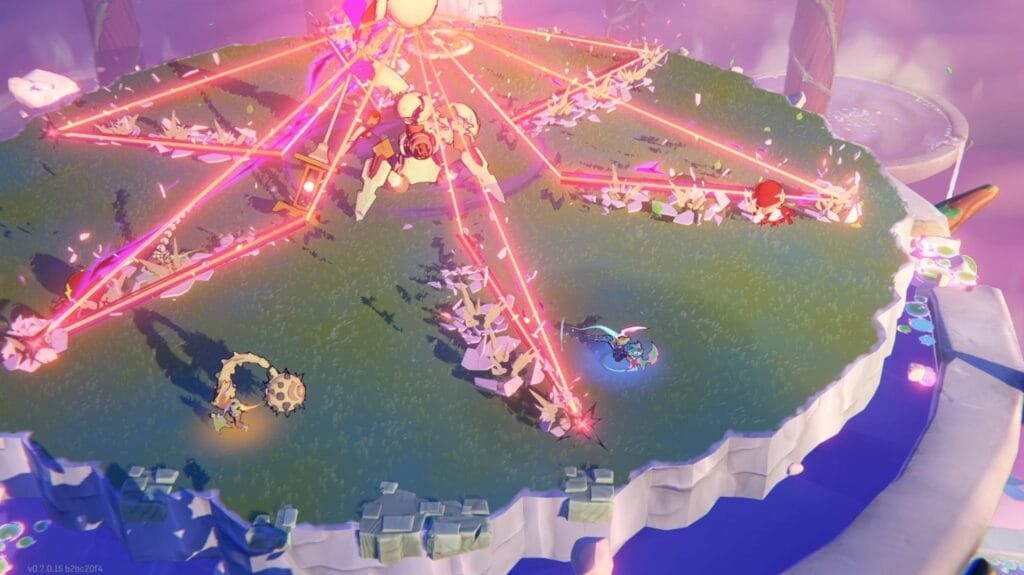 Lost Archipelago nuevo bioma de Windblown con enemigos tipo dinosaurio y gólems