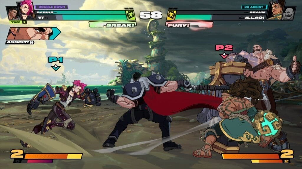 Combate 2v2 tag-team en 2XKO con campeones de League of Legends