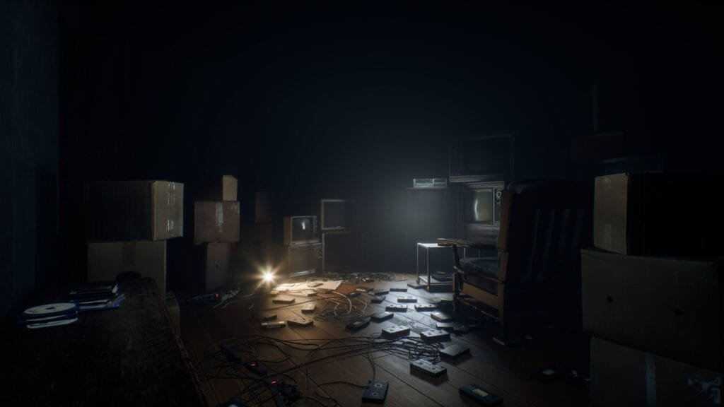 A.I.L.A análisis apartamento de Samuel entre sesiones VR mostrando estructura narrativa del juego