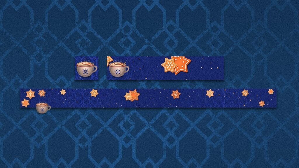 Decoración festiva del evento La Aurora 2025 en Destiny 2 con galletas y chocolate caliente