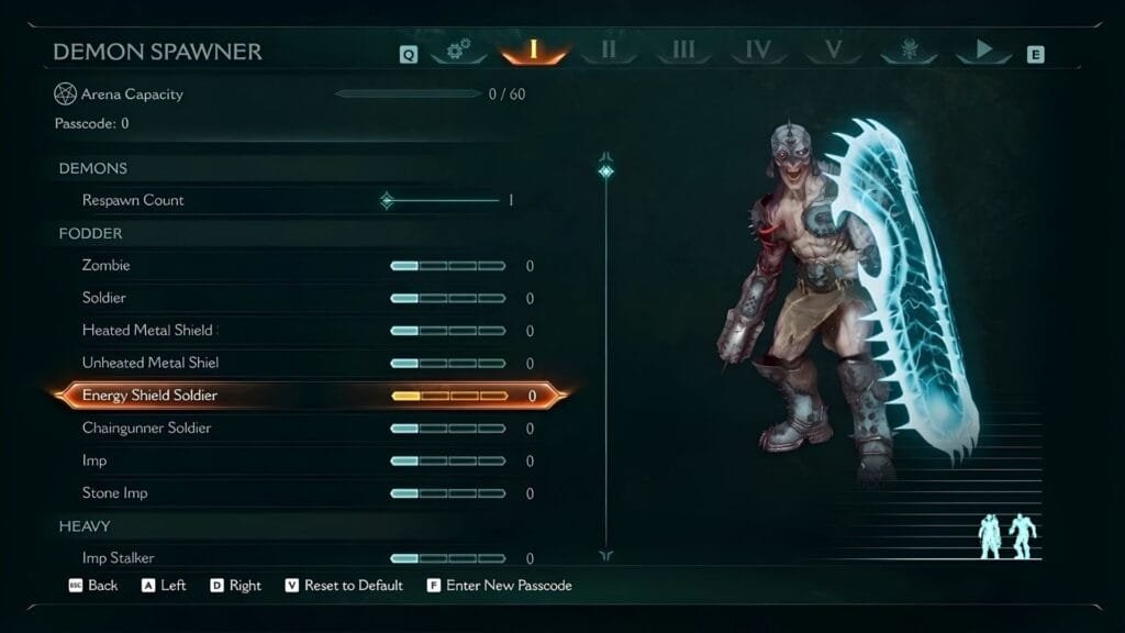 Opciones personalización controles armas cuerpo a cuerpo DOOM The Dark Ages