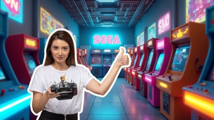 Montaje con logos de juegos SEGA para 2025 incluyendo Yakuza, Persona, Sonic Racing y SHINOBI