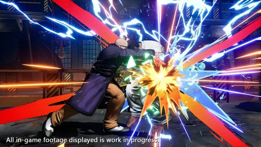 Mr Big ejecutando ataque eléctrico con bastones en Fatal Fury City of the Wolves gameplay