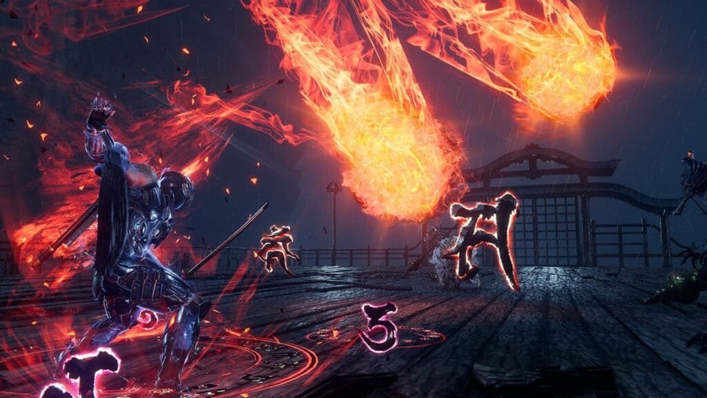 Ninja Gaiden 4 vale la pena: Análisis completo con pros y contras 3 Ryu Hayabusa jugable en Ninja Gaiden 4 usando mecánica Gleam con efectos de fuego y técnicas clásicas como Izuna Drop
