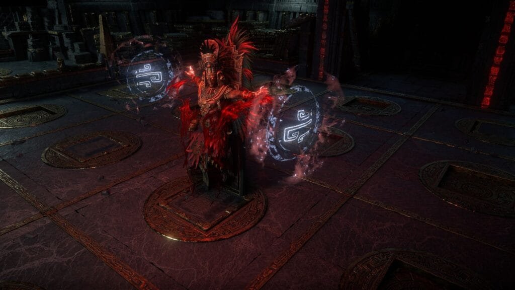 Arquitecto Real boss Path of Exile 2 liga Fate of the Vaal combate templo corrupto habilidades especiales