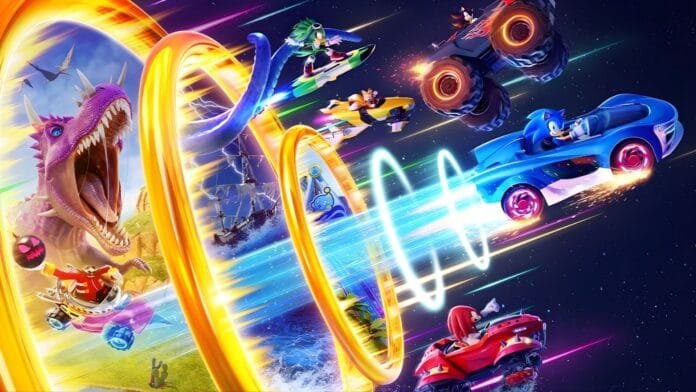 Sonic Racing CrossWorlds corriendo en Nintendo Switch 2 con mejoras gráficas a 60 FPS