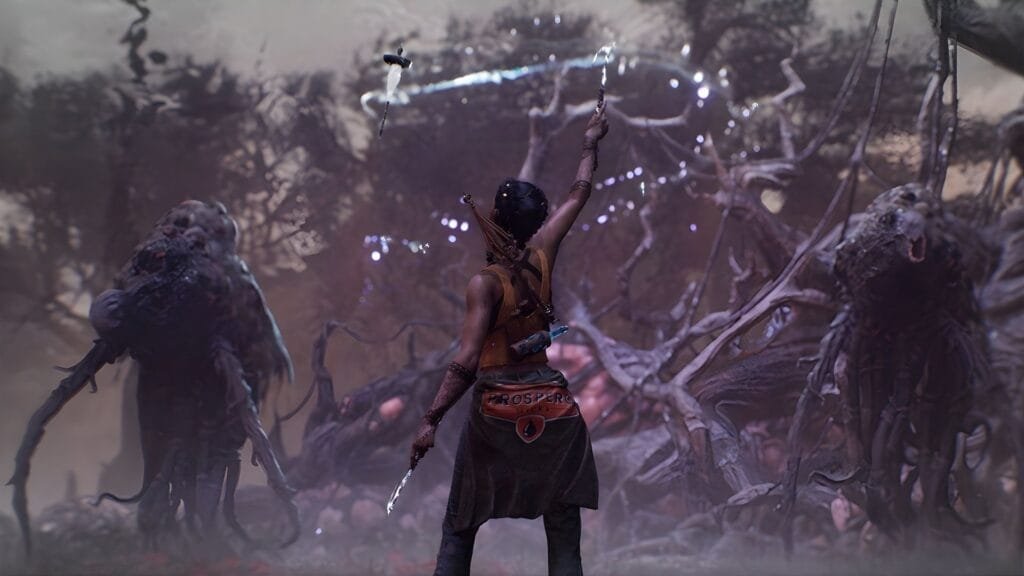 Combate en South of Midnight usando poderes de Hilomante contra múltiples enemigos