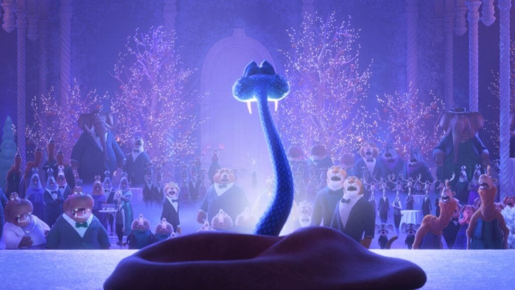 Gary la serpiente con 3000 escamas esculpidas en Zootopia 2