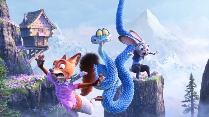 zootopia-2-judy-nick-gary-desnake Judy Hopps y Nick Wilde junto a Gary De'Snake en Zootopia 2 película Disney