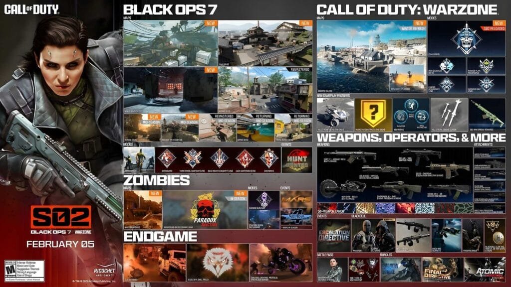 Call of Duty Black Ops 7 Temporada 2 nuevos mapas modos armas febrero 2025