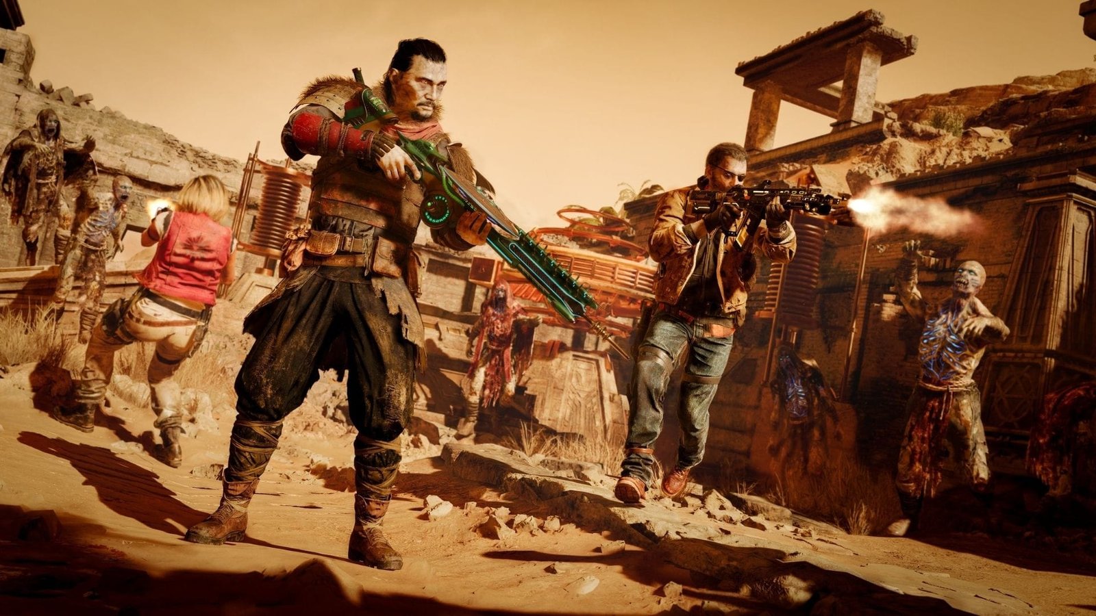 call-of-duty-black-ops-7-zombis-115-day Personajes combatiendo zombis en Call of Duty Black Ops 7 durante evento 115 Day
