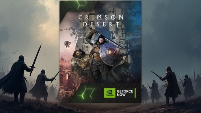 Crimson Desert con logo de NVIDIA GeForce NOW anunciado en CES 2026