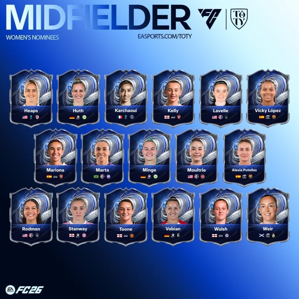 Principales nominadas al TOTY femenino de EA SPORTS FC 26 incluyendo a Linda Caicedo