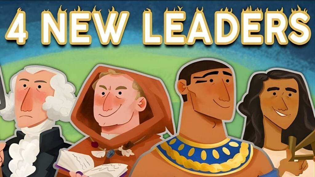 Los cuatro nuevos líderes del DLC Praderas de Reus 2: Agricultor, Cultista, Arquitecto y Astronauta