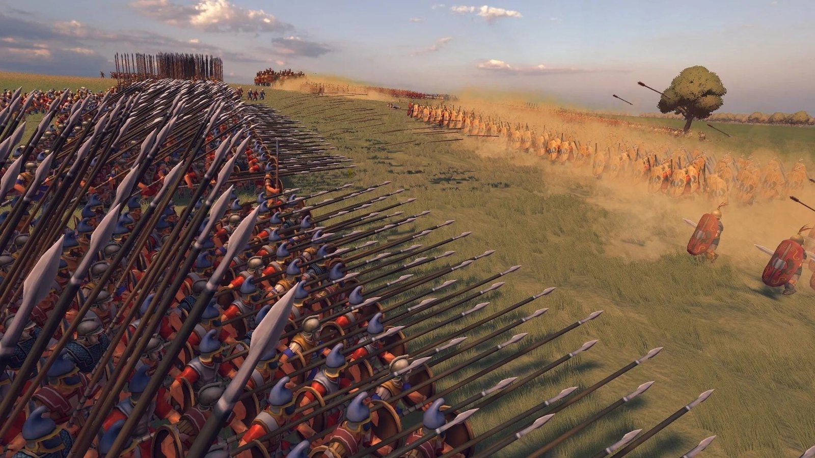 strategos-batalla-falanges-romanas-steam Formaciones de falanges romanas enfrentando caballería enemiga en batalla de Strategos