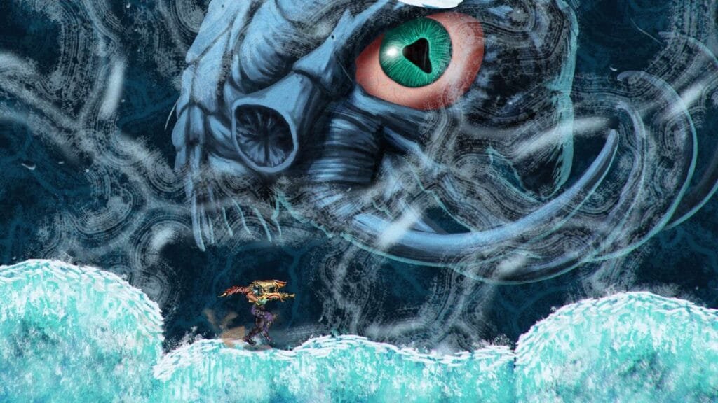 ChainStaff batalla contra jefe final frost monster gameplay plataformas acción