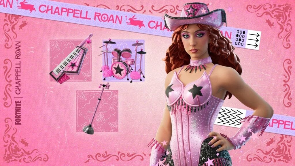 Pase Musical Fortnite Festival Temporada 13 Chappell Roan recompensas cosméticos