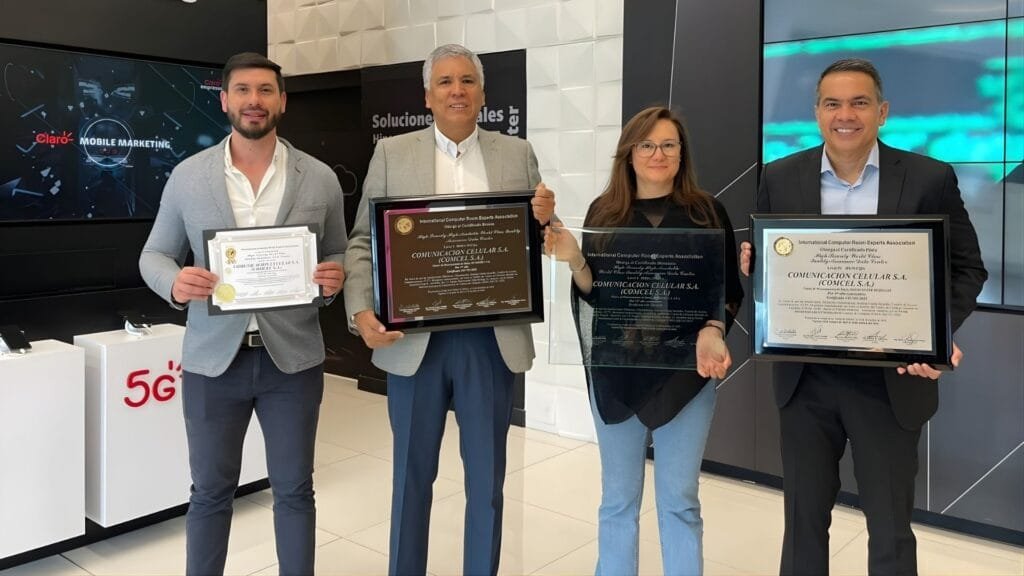 Datacenter Triara de Claro logra 12 años con certificación Diamante Nivel V 1 Sello certificación ICREA Diamante Nivel V disponibilidad 99.999 datacenter Colombia