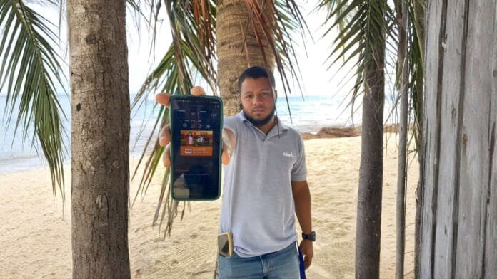 claro-5g-san-andres-cobertura-colombia-2026 Cobertura 5G Claro en San Andrés Colombia — prueba de velocidad en la playa