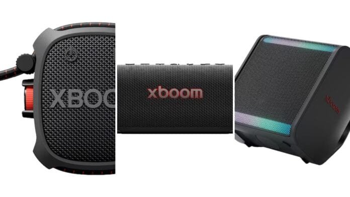Línea completa parlantes LG xboom Colombia 2026 modelos Grab Bounce Stage 301