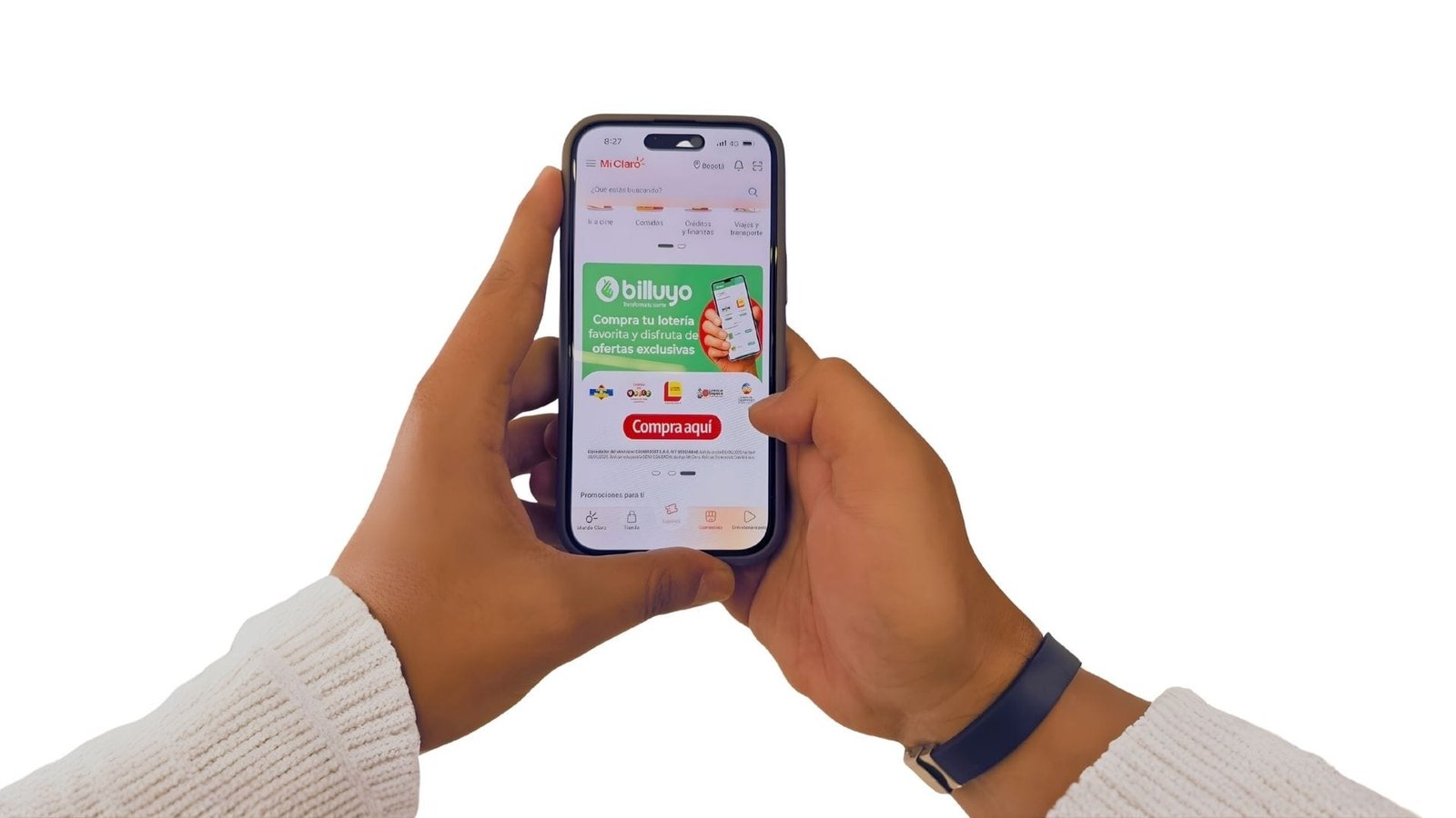 comprar-loteria-online-colombia-app-mi-claro-billuyo Comprar lotería online Colombia desde App Mi Claro con billuyo en celular