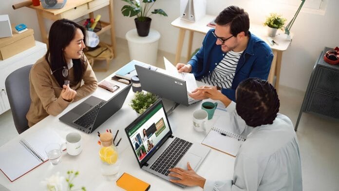 Computadores empresariales Acer para trabajo híbrido en Colombia con Intel Core Ultra