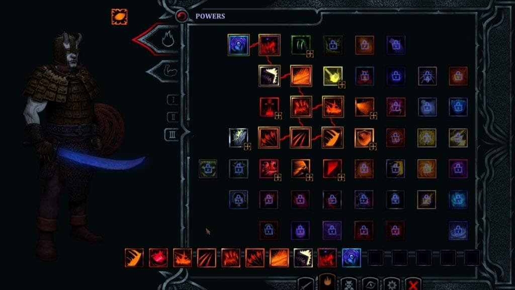 HellSlave II árbol de talentos y clases de personaje RPG PC