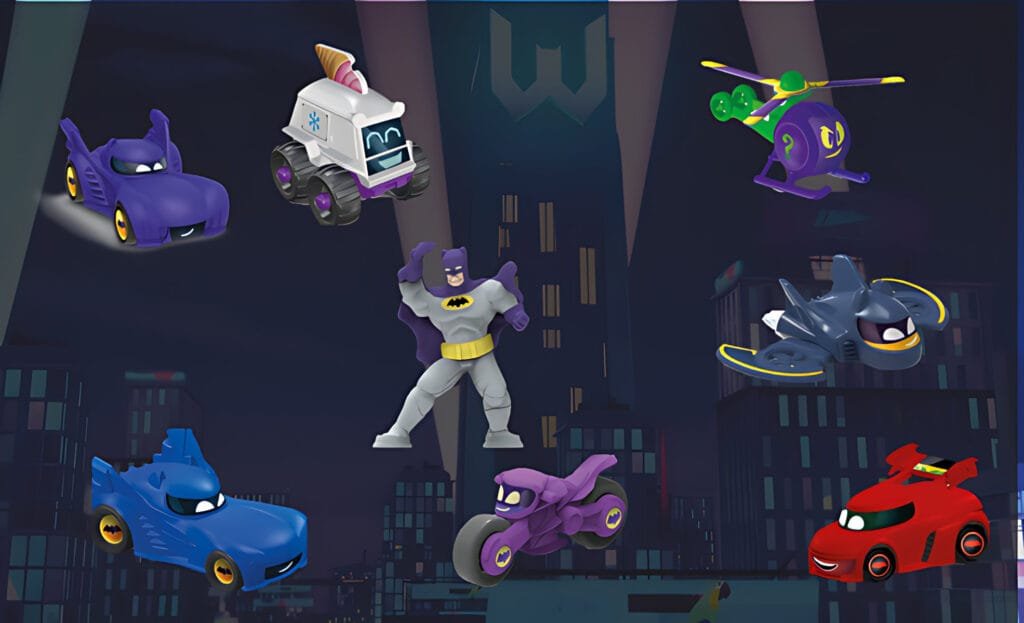 8 juguetes coleccionables Kinder Joy Batwheels colección completa Colombia