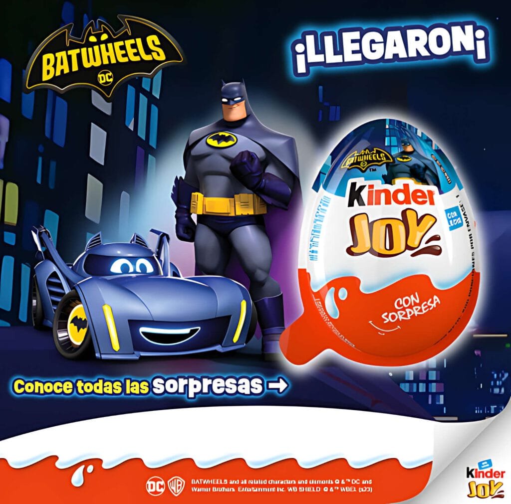 Kinder Joy Batwheels Colombia colección juguetes DC edición limitada