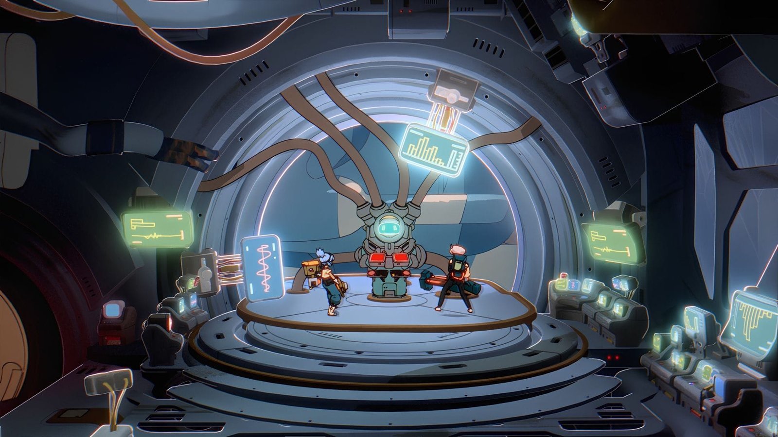 orbitals-nintendo-switch-2-cooperativo-gameplay Orbitals cooperativo asimétrico Nintendo Switch 2 gameplay pantalla dividida