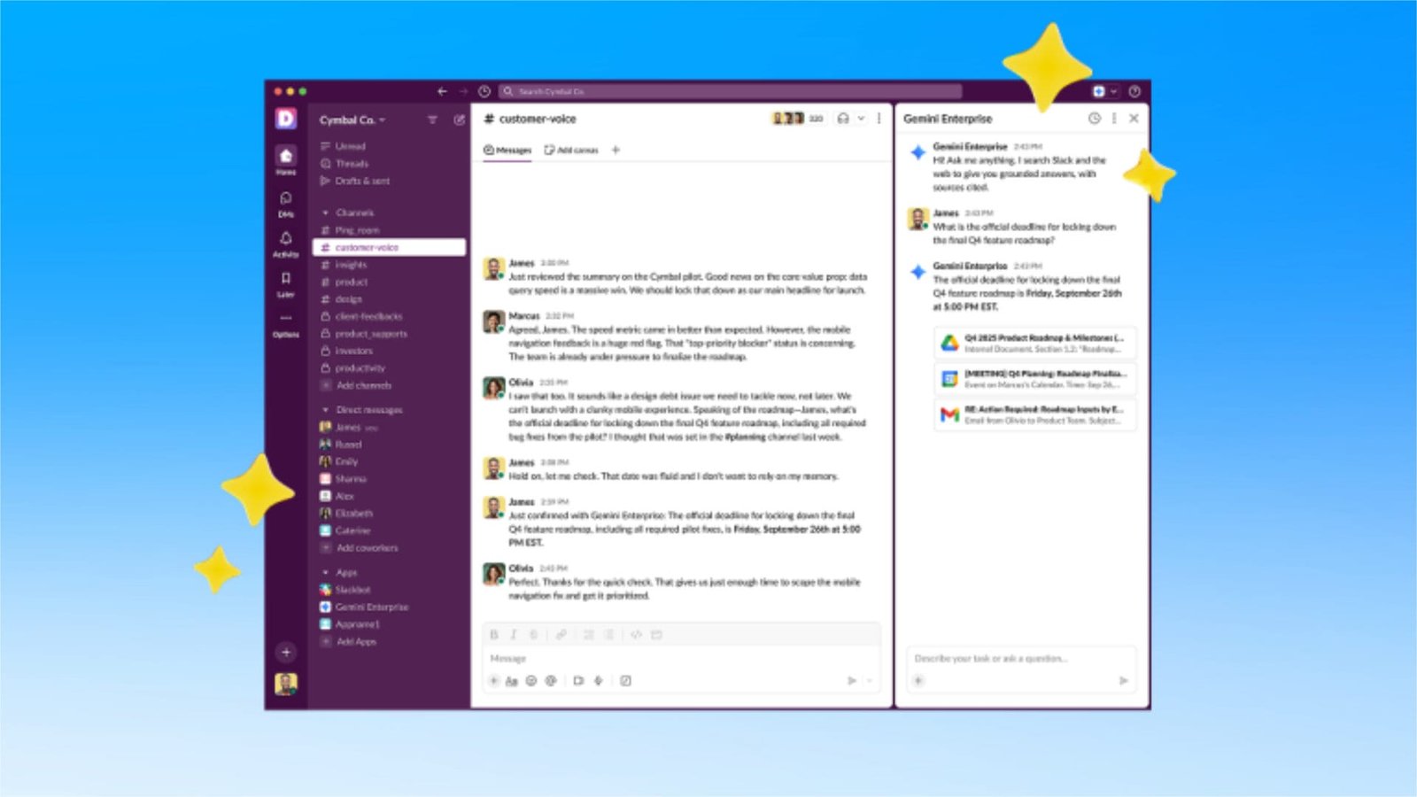 Agentes de IA de Salesforce y Google Cloud integrados en Slack y Workspace para automatización empresarial