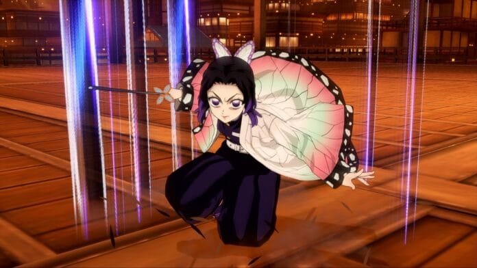 Shinobu Kocho personaje jugable DLC Demon Slayer Kimetsu no Yaiba Hinokami Chronicles 2