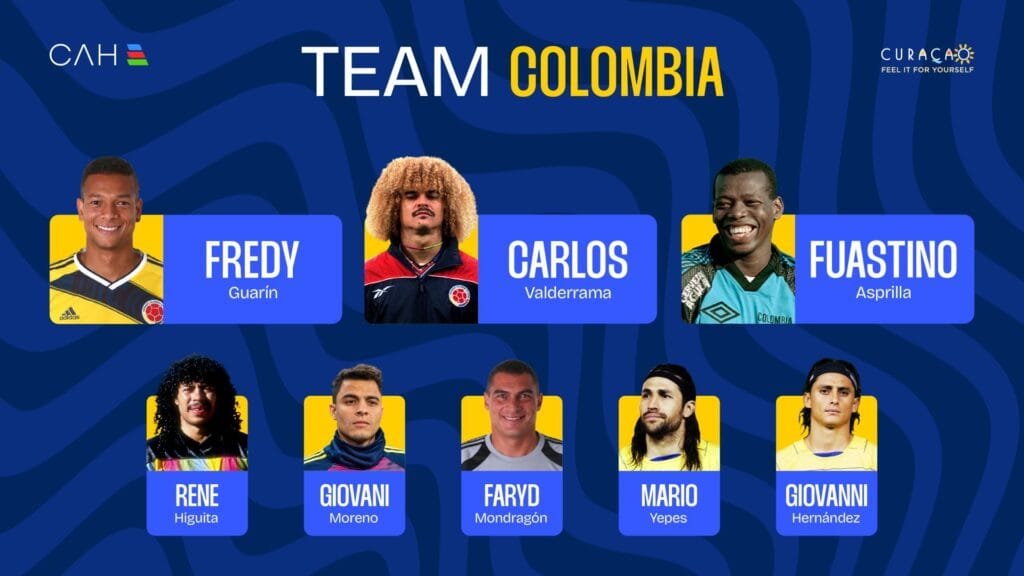 Ronaldinho en Curaçao 2026: cuándo es y cómo ver el torneo de leyendas 1 Equipo Colombia Legends Tournament 2026: Valderrama, Asprilla, Higuita, Guarín, Mondragón, Yepes