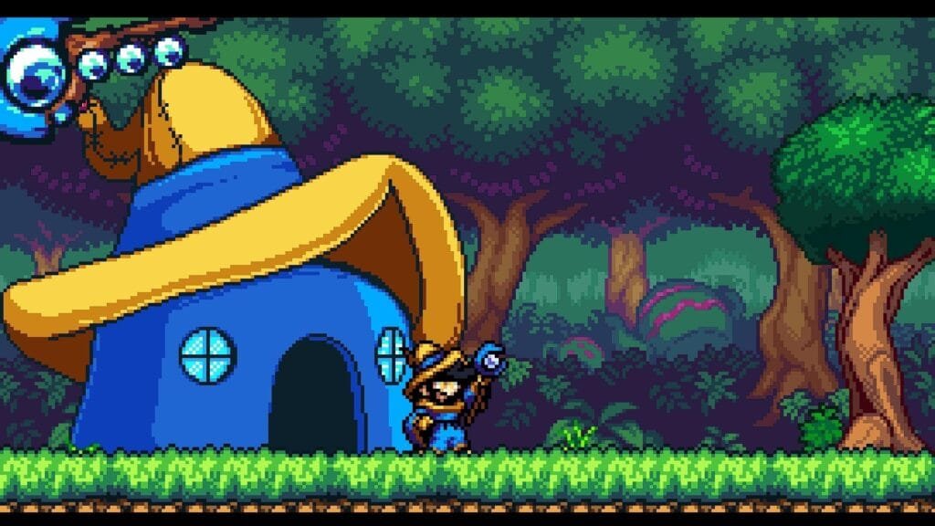 Mago: Hyperdelicious Edition llega a PS5, Switch y PC: el plataformas retro peruano con Gourmet Box física y mundo inspirado en Zelda 1 Gameplay de Mago Hyperdelicious Edition en mundo de bosque con pixel art retro