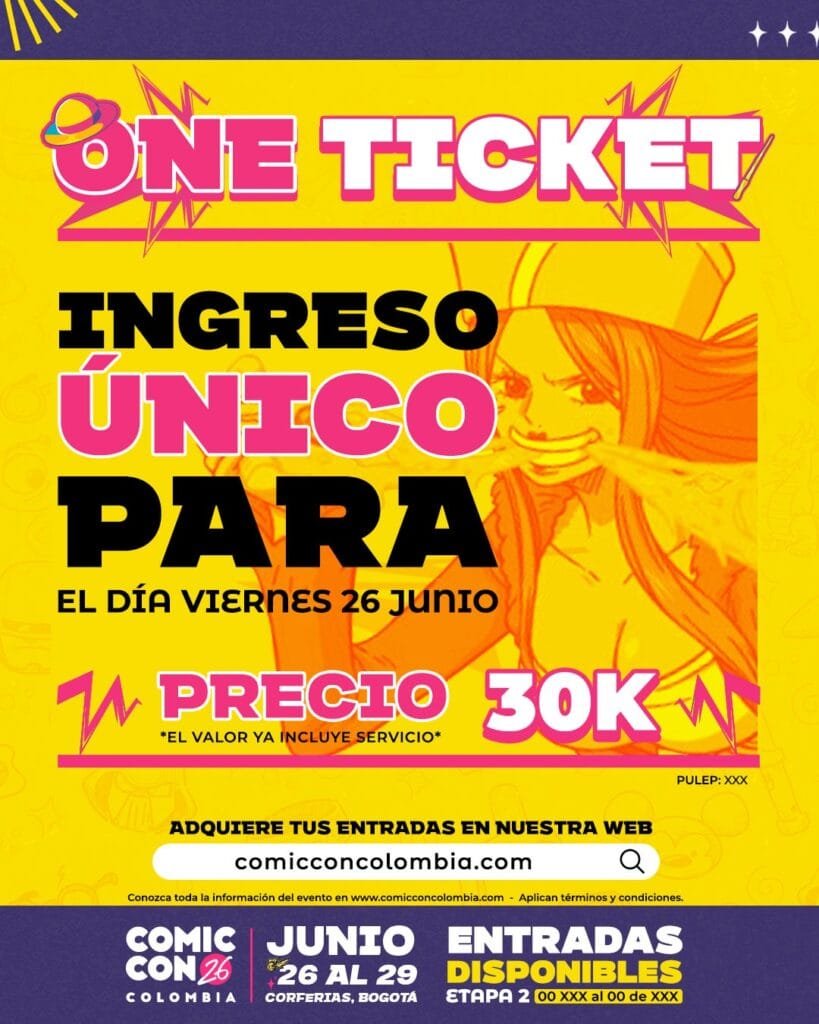 Precios entradas Comic Con Colombia 2026 One Ticket