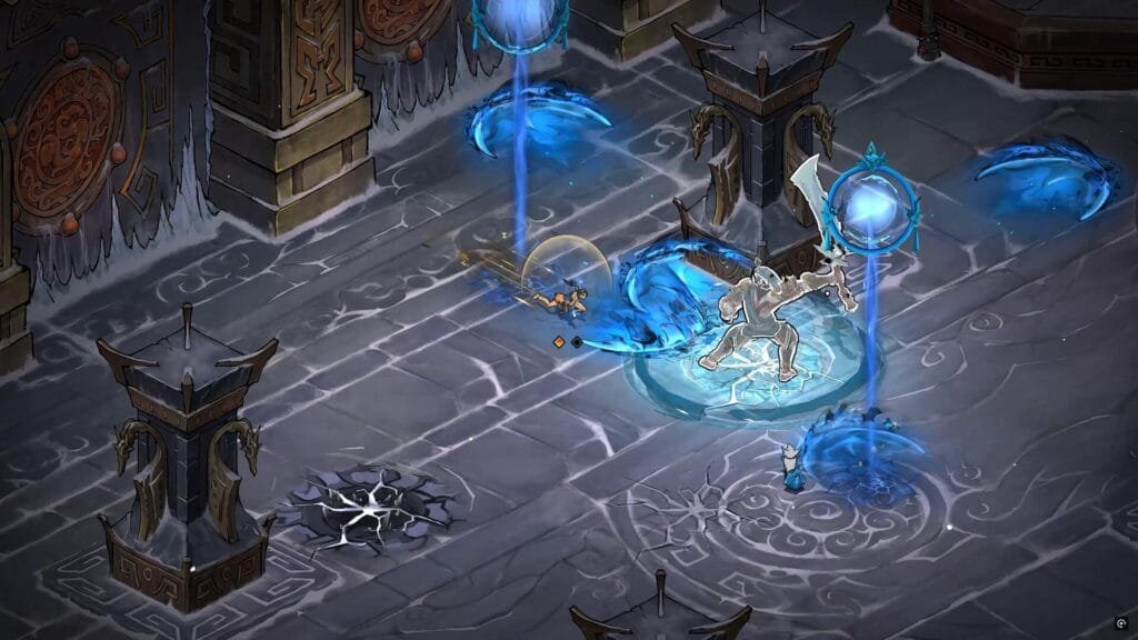 El roguelite con estética de tinta china que llega el 26 de mayo: ¿es Realm of Ink el indie que tu biblioteca de Steam necesitaba? 1 Gameplay de combate de Realm of Ink con estética de tinta china en 2.5D