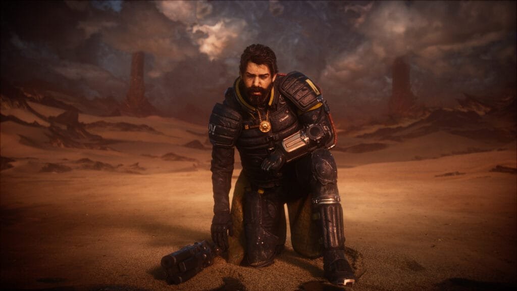 Arjun Devraj protagonista Saros PS5 exclusivo Housemarque 2026
