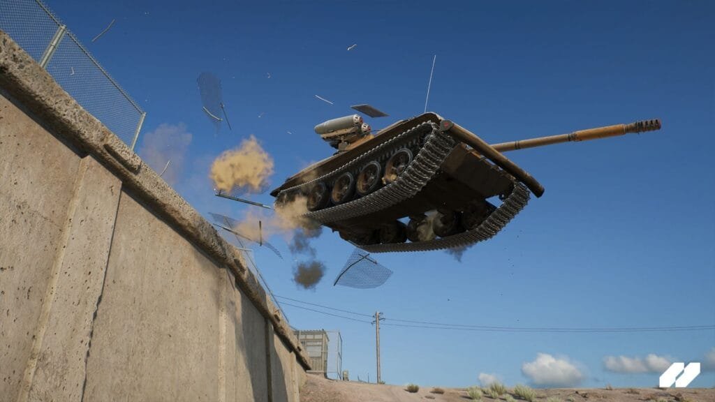 Tanque saltando muro en World of Tanks HEAT gameplay modos de juego