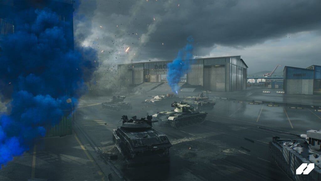 Escenario campestre con tanques en combate en World of Tanks HEAT mapa PC PS5