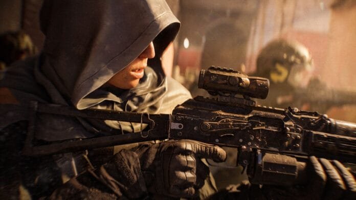 Soldado apuntando en Battlefield 6 con cambios de gunplay en la actualización 1.3.3.0