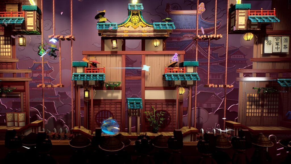 Bunraku: el brawler ninja de un estudio colombiano que llega a Steam, Switch 2 y PS5 con batallas de hasta 8 jugadores 2 scenario de teatro japonés en Bunraku con jugadores ninja en combate