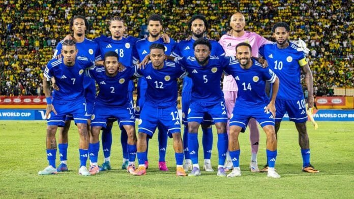 curacao-blue-wave-mundial-2026 Jugadores de la selección Blue Wave de Curaçao en su debut histórico en el Mundial 2026