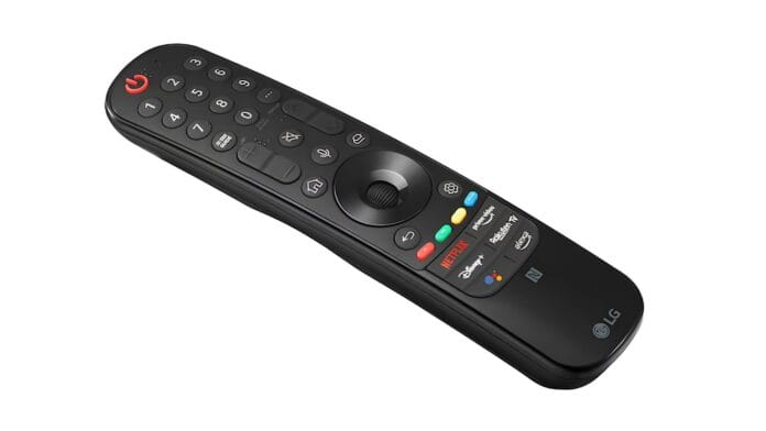 lg-magic-remote-2026-boton-ia-colombia LG Magic Remote 2026 con botón dedicado a inteligencia artificial para televisores OLED en Colombia