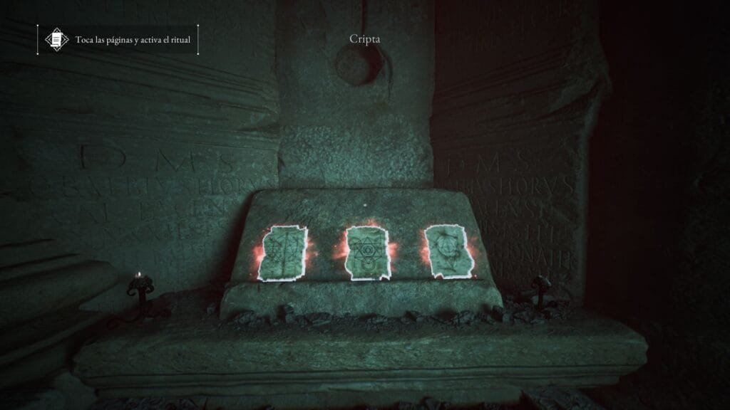 Puzzle de pecados y virtudes de The Alighieri Circle Dante's Bloodline en la Cripta