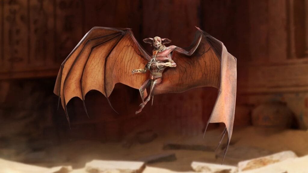 Tomb Raider: Legacy of Atlantis presenta a la Momia Gato: bolas de fuego, saltos y los enemigos sobrenaturales de Egipto 2 Atlante alado de Tomb Raider: Legacy of Atlantis, la momia murciélago de Egipto