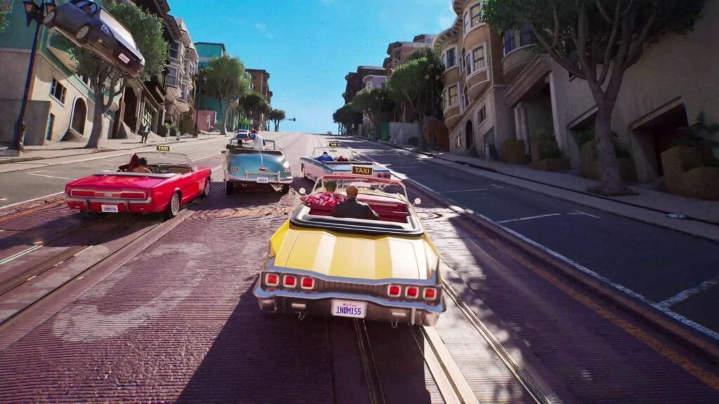 Crazy Taxi: World Tour muestra por fin su multijugador: así son sus dos modos y cuándo puedes probarlo 1 Varios taxis compitiendo en la misma calle en Crazy Taxi World Tour