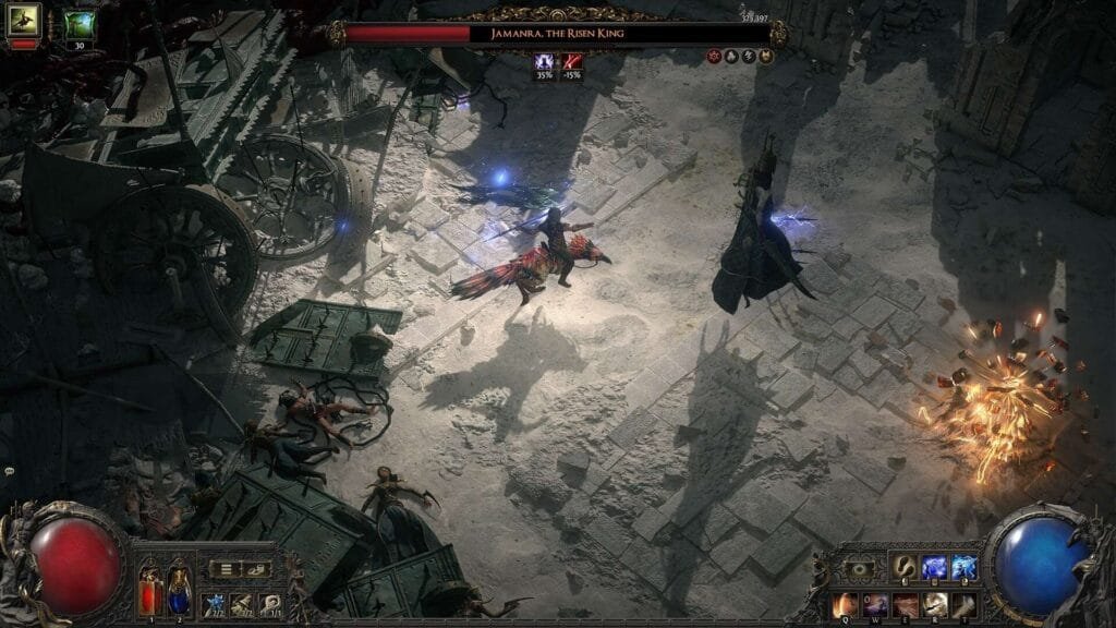 El Duelista combina espada y escudo en el combate cuerpo a cuerpo de Path of Exile 2